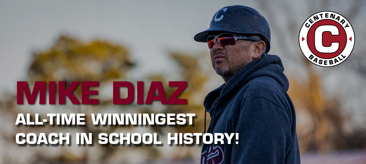 Centenary head coach Mike Diaz is now the all-time wins leader in program history.