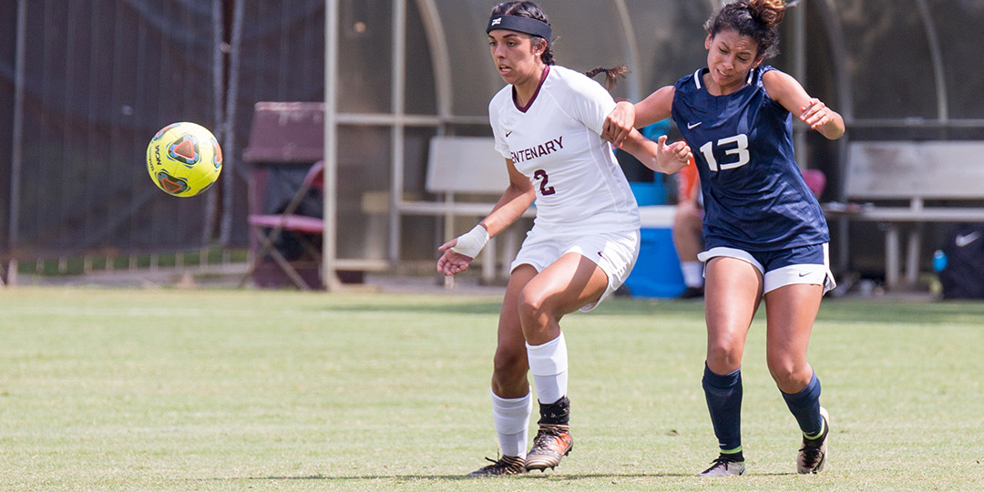 Freshman Kat Martinez put a shot on goal for the Ladies in the second half (Photo courtesy of Curt Youngblood).