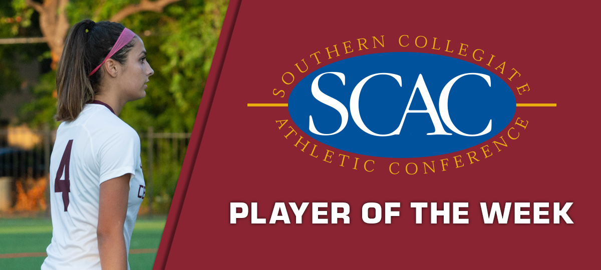Gabby McDonald Named SCAC Women's Soccer Defensive Player of the Week