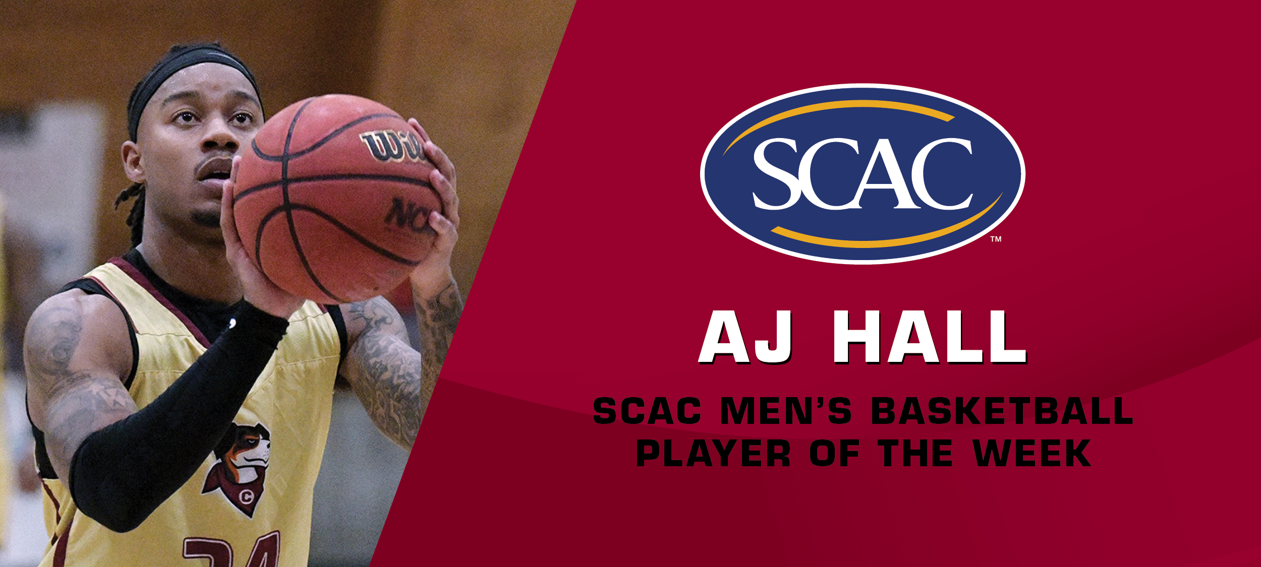 AJ Hall Named SCAC Men’s Basketball Player of the Week