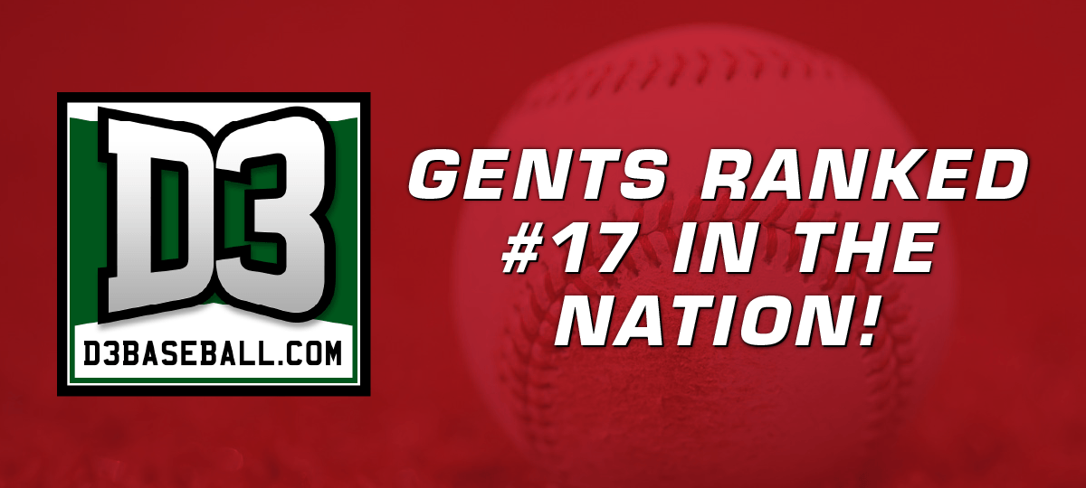 Baseball Ranked #17 in D3baseball.com/NCBWA Week 6 Poll