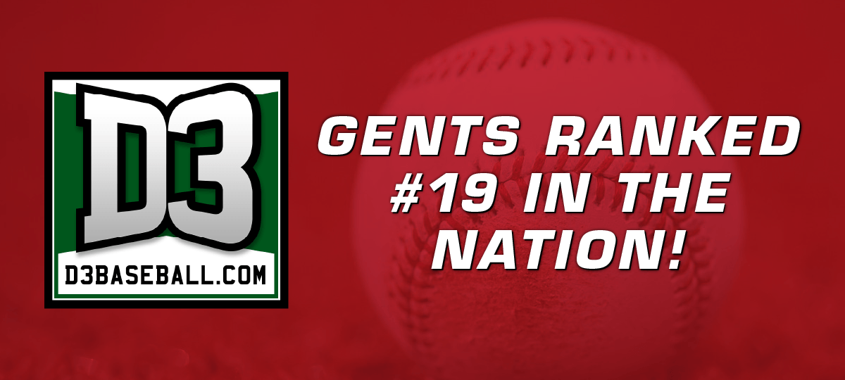Baseball Ranked #19 in D3baseball.com/NCBWA Week 5 Poll