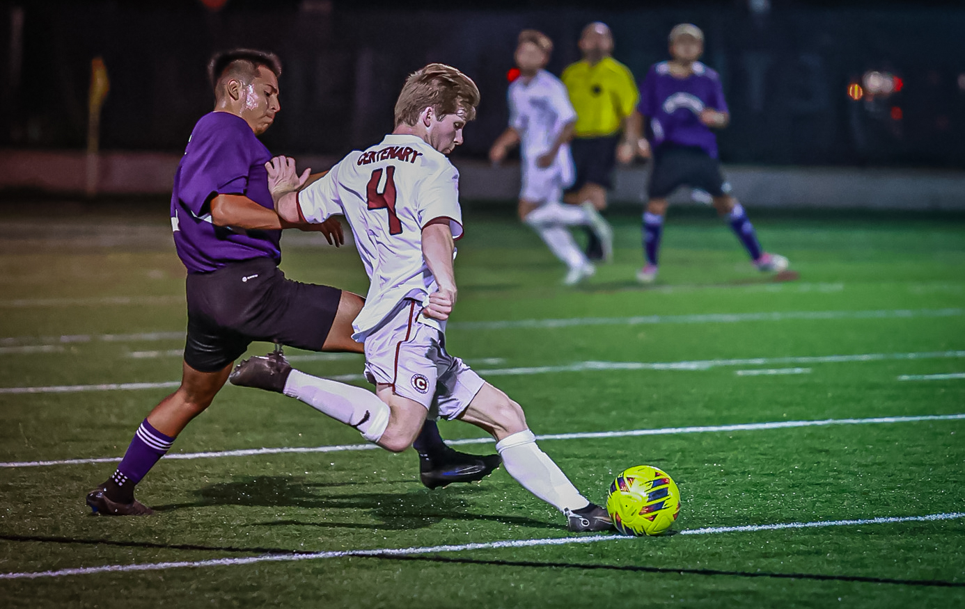 Junior MF Brennan Amato had the assist on Centenary's first goal on Thursday. 

PHOTO: Isabell Gonzales, Centenary Student Photographer