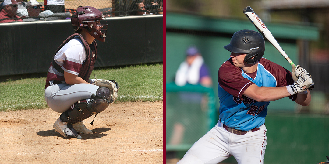 Senior Sydney Hurley (left) and junior Cody Crowder (right) were both SCAC First Team All-Conference Athletically as well as appeared on the conference Academic Honor Roll for spring 2019.