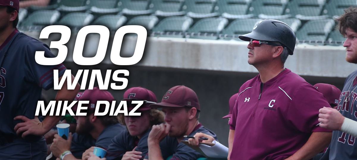 Centenary head coach Mike Diaz' 300th win as head coach was also the Diamond Gents' first of the season.