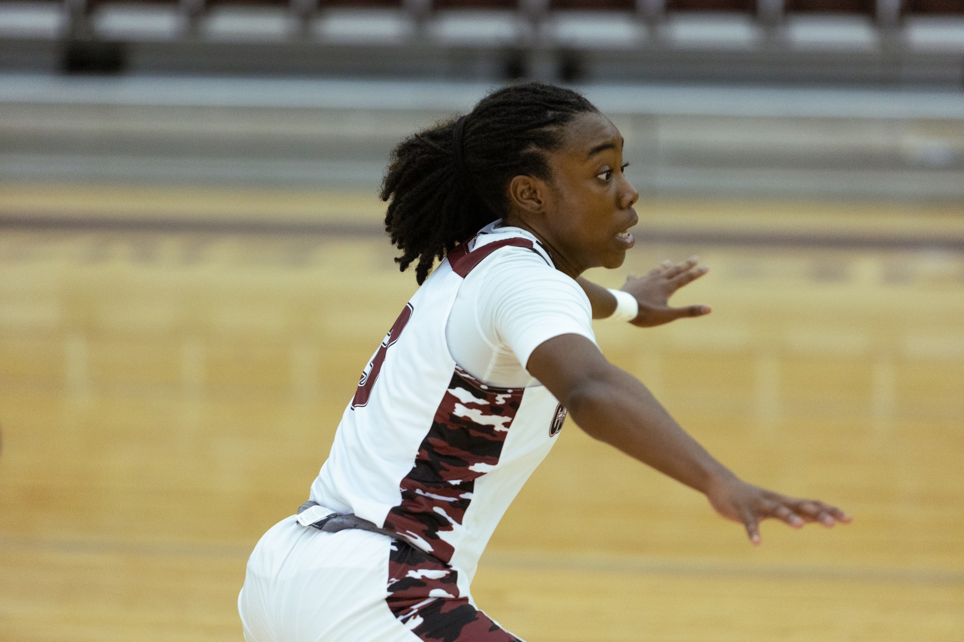 Junior G Amiyah Barrow and the Ladies are back on their home court to face Southwestern on Friday. PHOTO: Isabell Gonzales