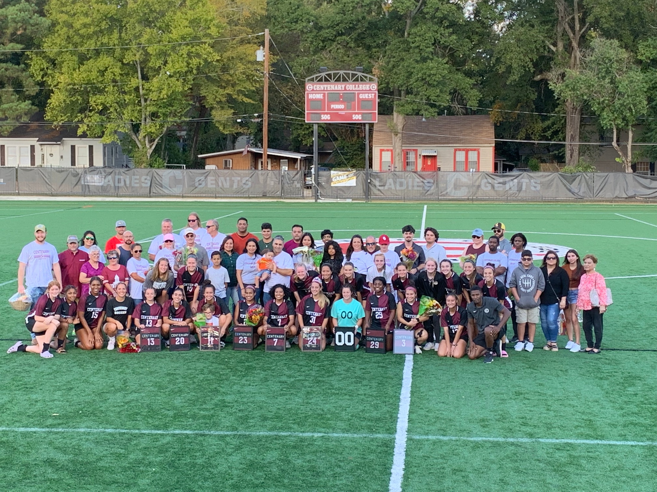 Friends and family celebrated the nine Ladies soccer seniors on Sunday at Mayo Field.