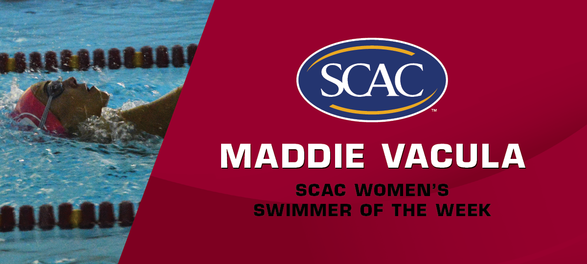 Maddie Vacula Named SCAC Women's Swimmer of the Week