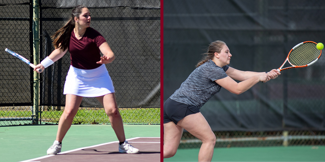 Ladies Tennis Celebrates Two Seniors Friday afternoon against Southwestern