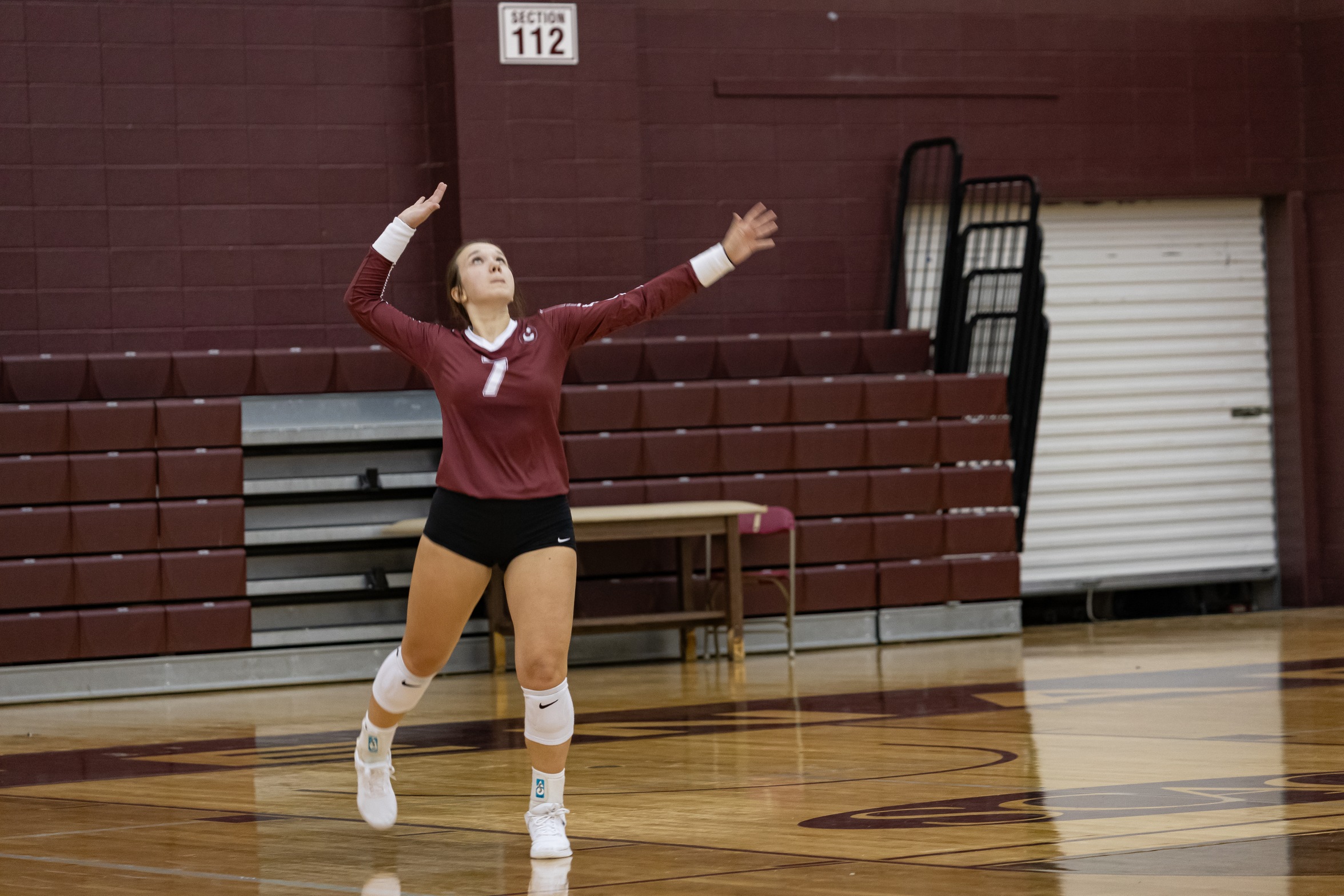 Junior S Meadow Smith had a pair of aces in Friday's season-opening match.